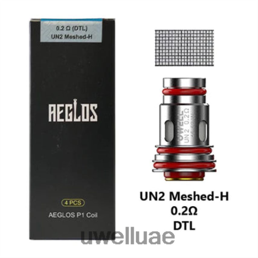 UWELL AEGLOS لفائف | 4 حزمة p1 un2 شبكي-h 0.2ohm 40H4P4271 | UWELL UAE