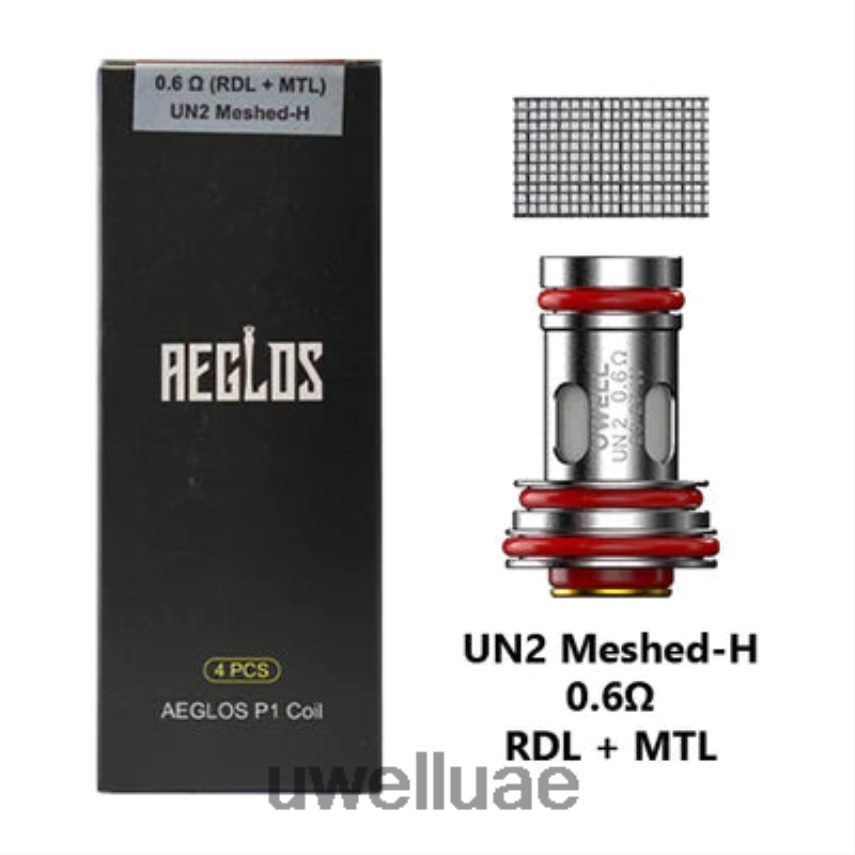 UWELL AEGLOS لفائف | 4 حزمة p1 un2 شبكي-h 0.6ohm 40H4P4270 | UWELL ONLINE SHOP