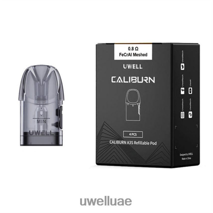 UWELL CALIBURN A3 القرون البديلة | 4 حزمة 0.8 أوم 2 40H4P419 | UWELL VAPE REVIEW
