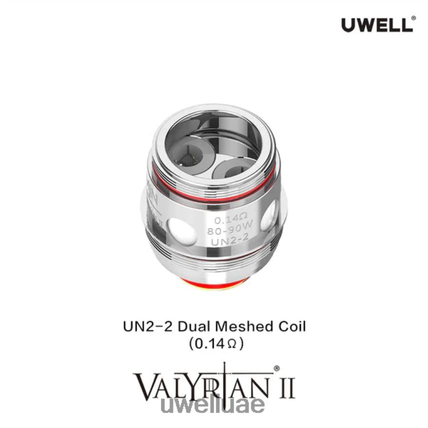 UWELL VALYRIAN 2 ملفات بديلة (عبوة من قطعتين) UN2 شبكة مزدوجة 0.14ohm 40H4P429 | UWELL VAPE REVIEW